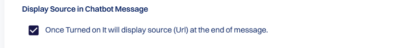 When enabled, the chatbot...