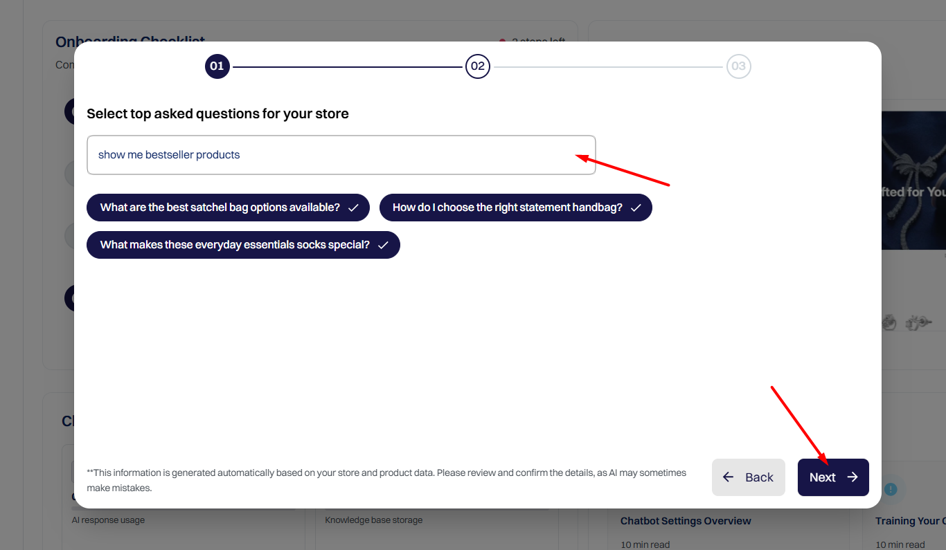 Quick Questions Are Built Automatically