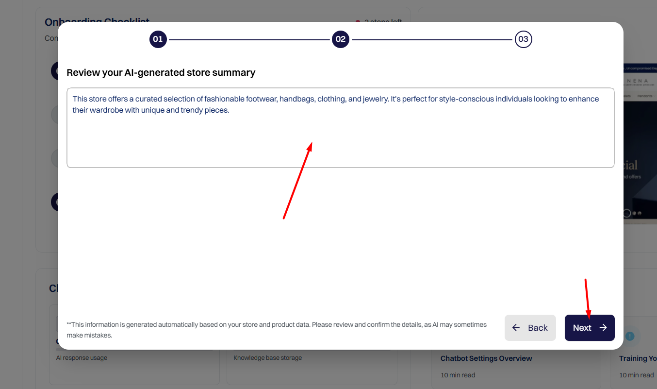 AI-Generated Store Prompt & Bot Behavior