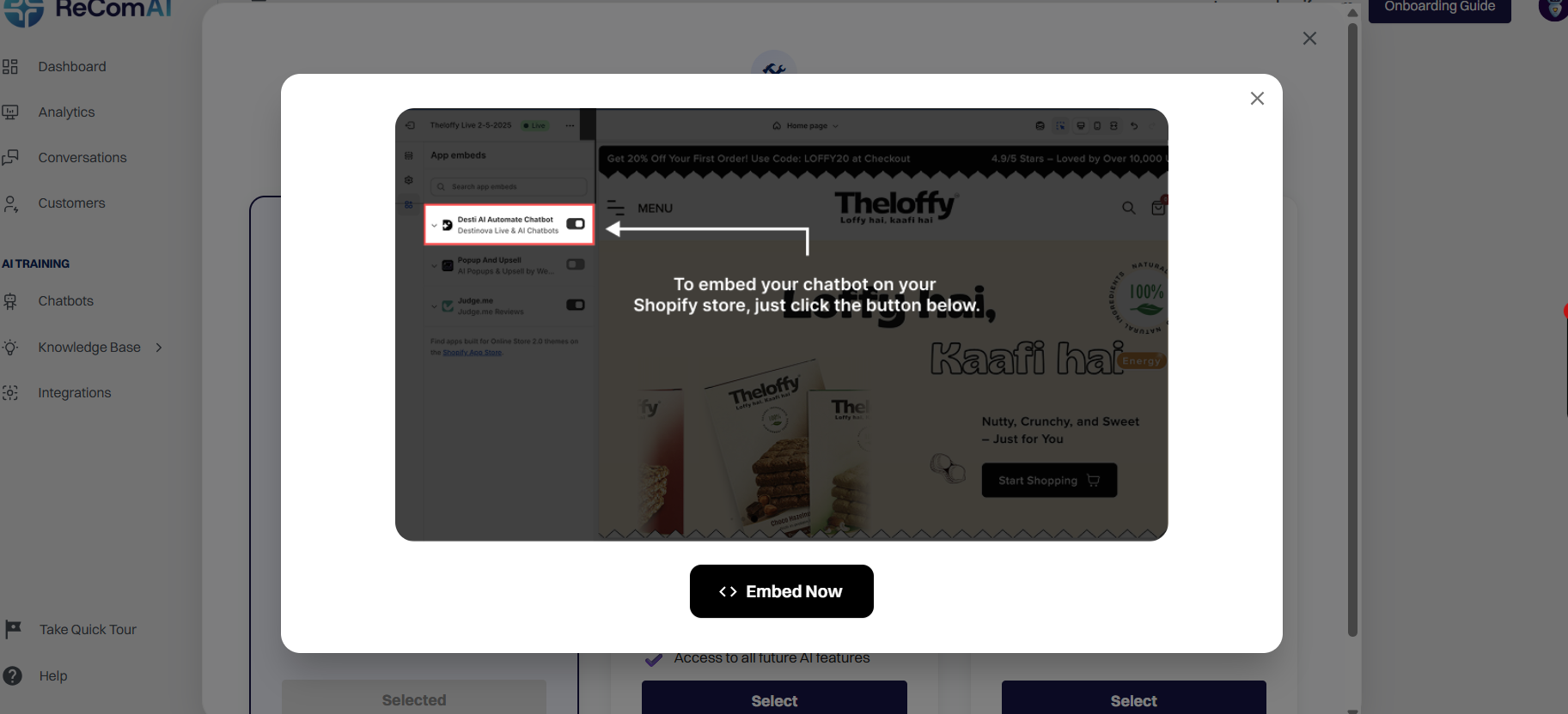 Click Embed Now and you will be automatically redirected...