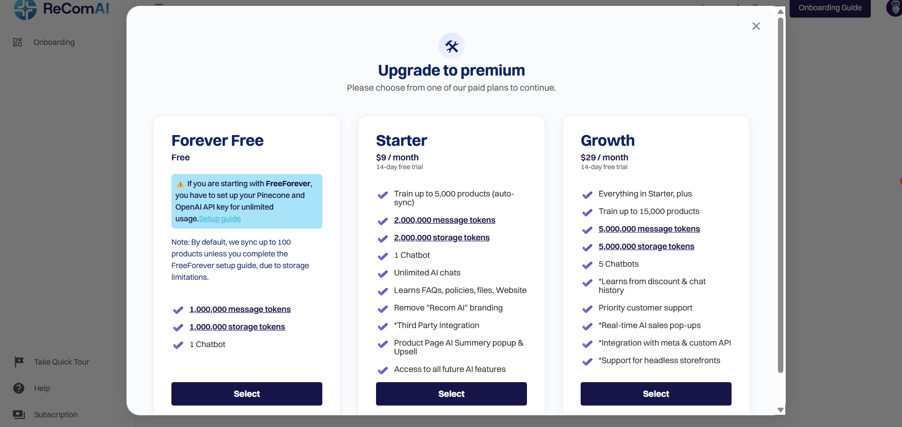 Choose a Pricing Plan