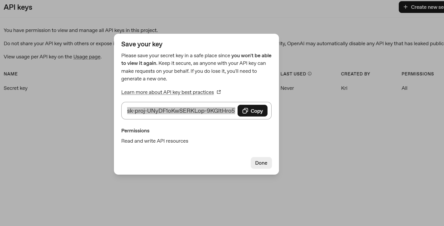 Note: Free-tier keys have limited quota
