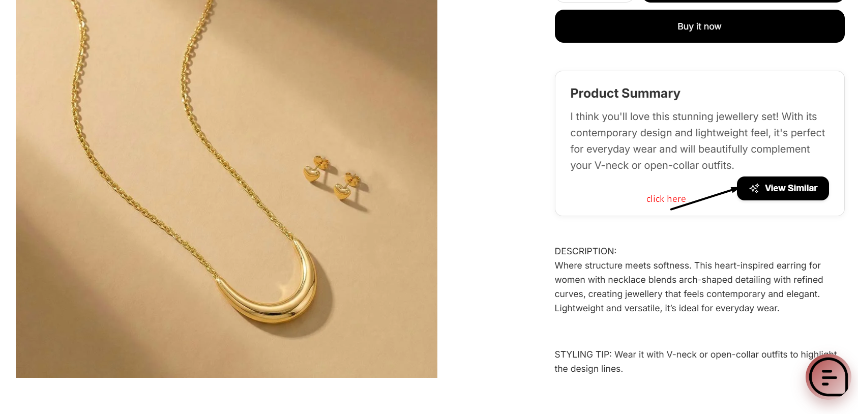 When a customer clicks this button: