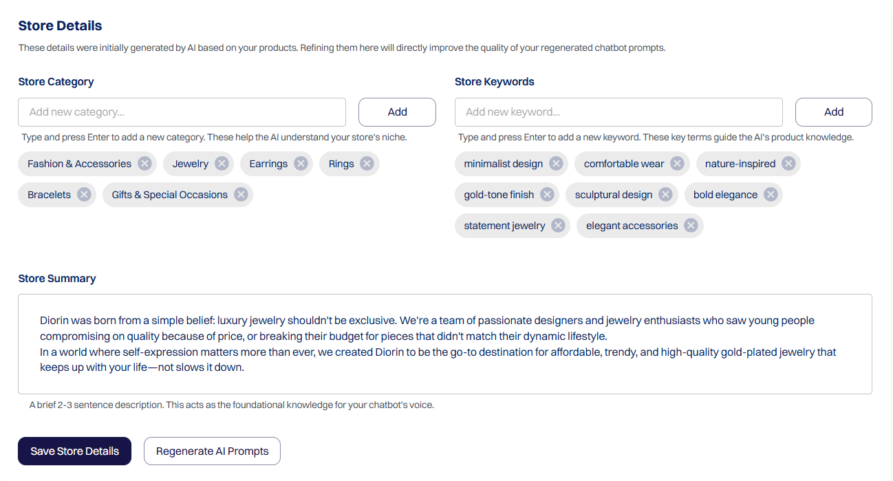 ReComAI allows you to regenerate chatbot