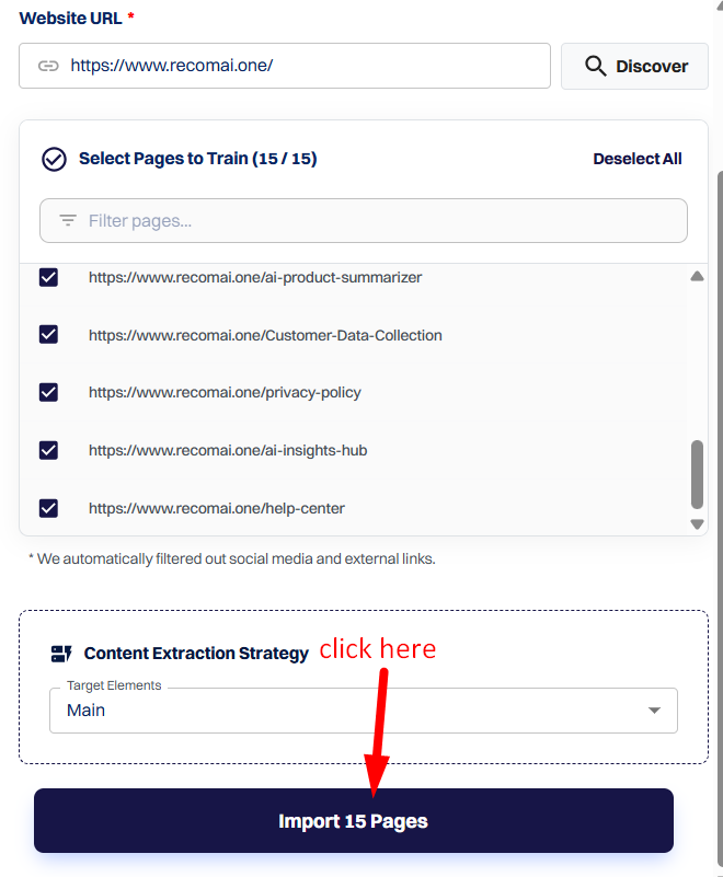 Import Pages