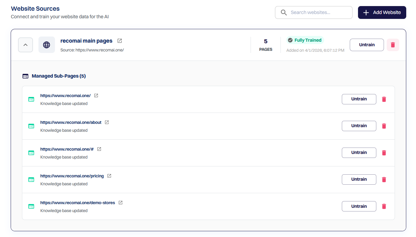 ReComAI will now read all selected...