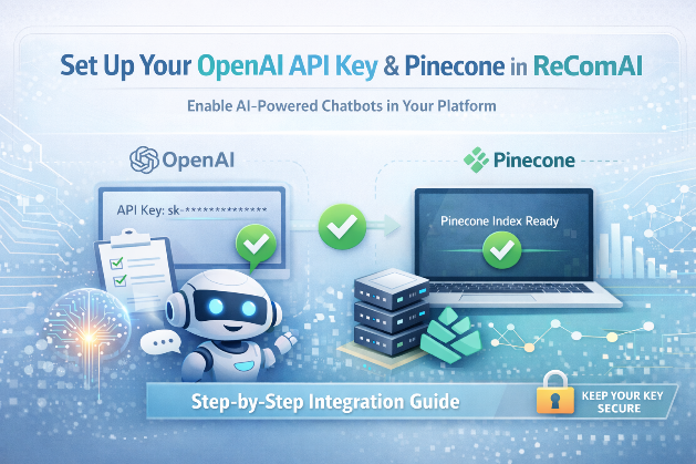 How to Set Up and Integrate OpenAI API Key & Pinecone in ReComAI