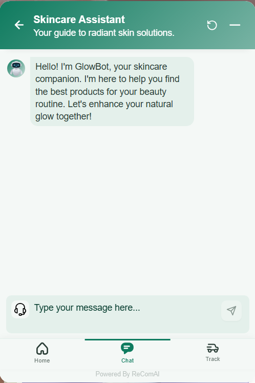 The chat screen now shows