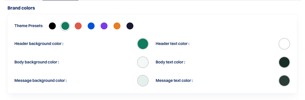 Use Preset Theme Color