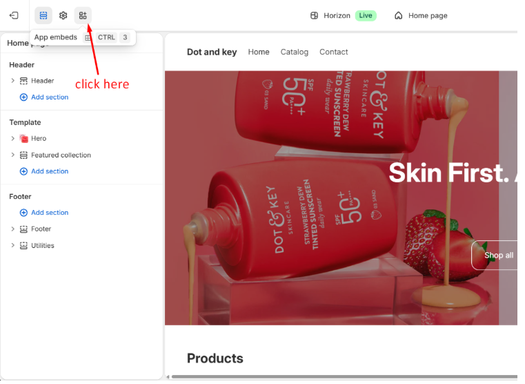 6. Click on...