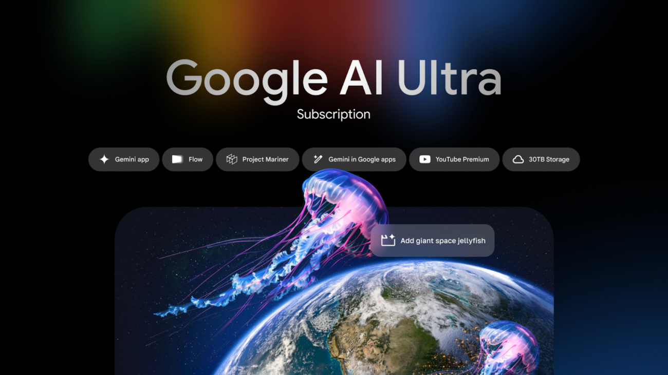 Google AI Ultra $100 per month subscription plan and Google AI Pro updates with YouTube Premium Lite at Google I/O 2026