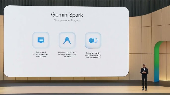 Gemini app redesigned with Neural Expressive design language featuring fluid animations, Gemini Spark agent and Daily Brief at Google I/O 2026
