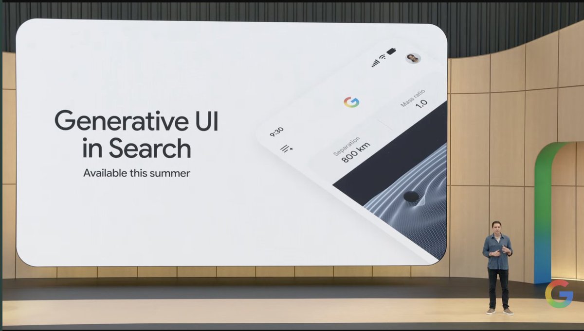 Google Search Generative UI creating custom interactive layouts, dashboards and mini-apps in real time powered by Google Antigravity at Google I/O 2026