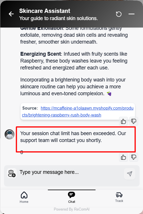 Keeps chat session