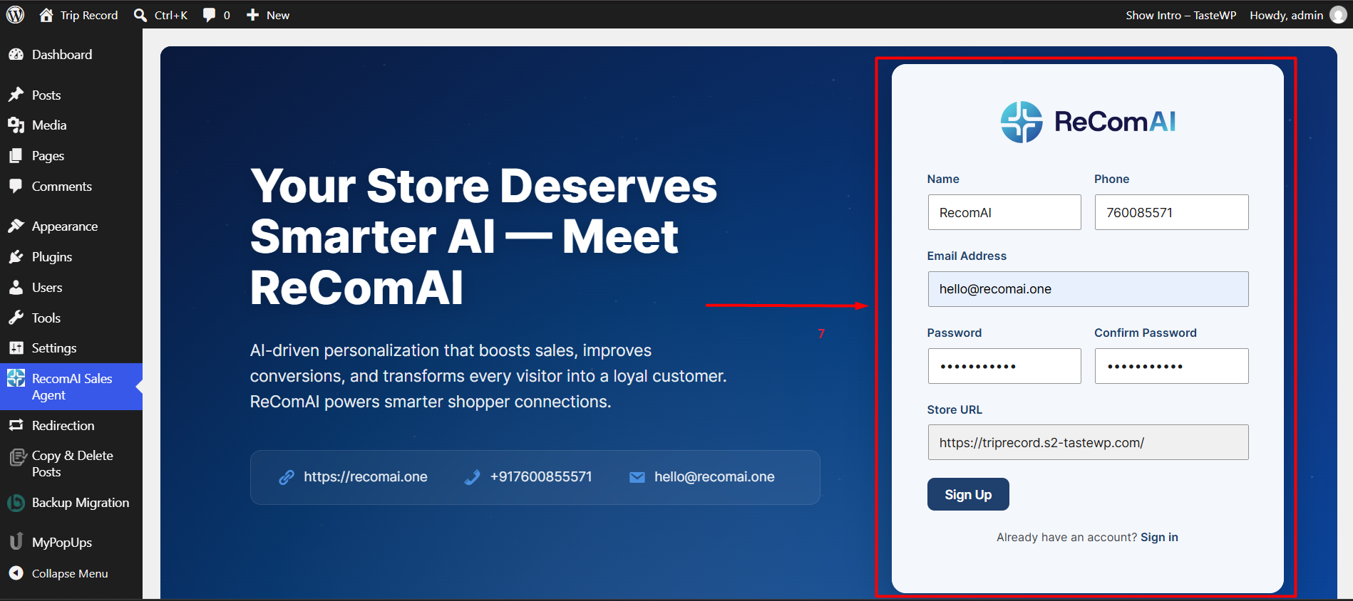 Account Registration & Store Verification
