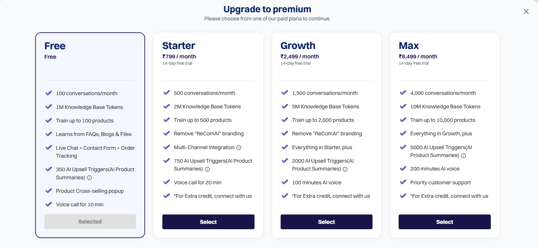 Choose a Pricing Plan